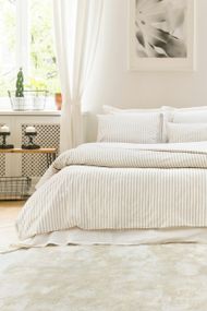 Постельное белье Saheser Stonewashed Ranforce 200 х 220 см Nives Bej