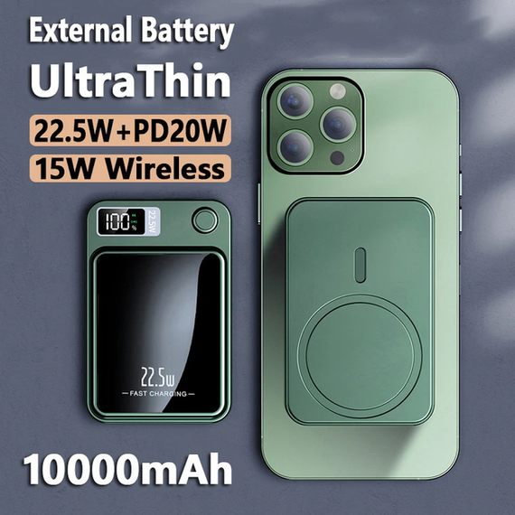 Power bank беспроводной XIYT Y211 / быстрая зарядка / Magsafe / Magnetic / 22.5W + 15W / 10000 mAh | Зображення 4
