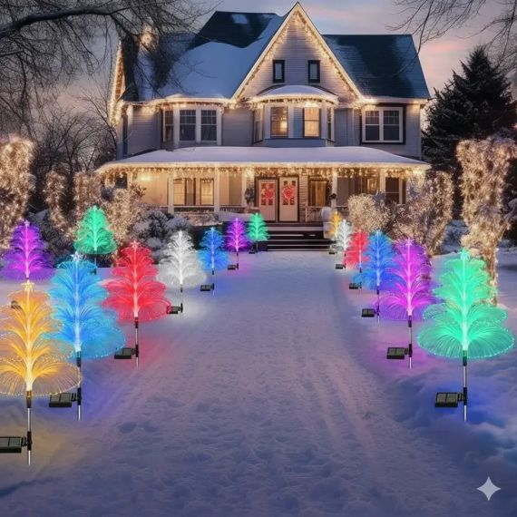 Садовый светильник "Елка" солнечная панель, комплект из 2х штук SFK-45 | Зображення 1