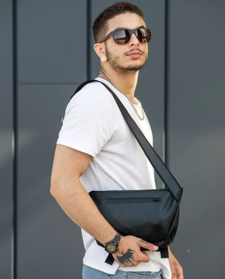 Чоловіча  сумка бананка Sambag Tirso Zard чорна 33 × 22 × 7 см (80551001m) | Зображення 3