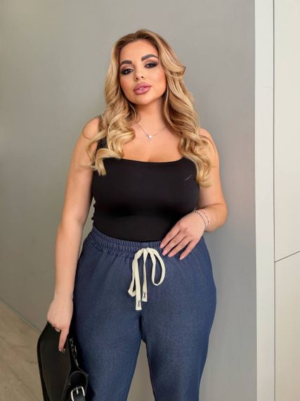 Женские джинсовые брюки укороченные BR1778 цвет синий, размер 56/58 | Зображення 5