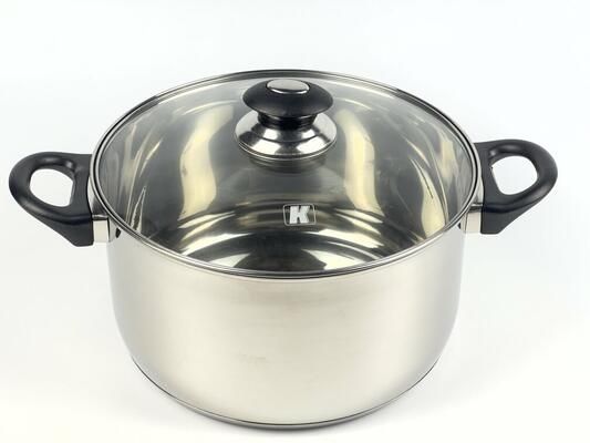 Кастрюля с крышкой Best Seller FH-222-24 24 см 6.1 л серебристая