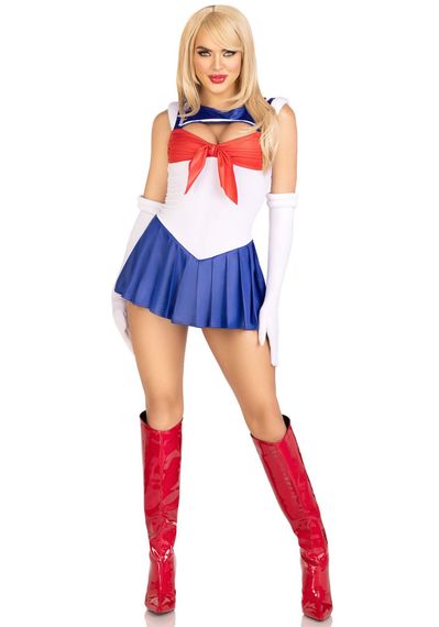 Еротичний костюм Сейлор Мун Leg Avenue Sexy Sailor XS, сукня, рукавички, бант | Зображення 2