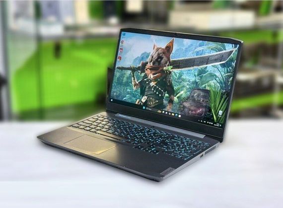 Игровой ноутбук Lenovo Ideapad Gaming 3 15ARH05 / 15.6" (1920x1080) IPS / AMD Ryzen 5 4600H (6 (12) ядер по 3.0 - 4.0 GHz) / 16 GB DDR4 / 256 GB SSD M.2 + 1000 GB HDD / nVidia GeForce GTX 1650 Ti, 4GB GDDR6, 128-bit / WebCam / Win 11 б/у | Зображення 3