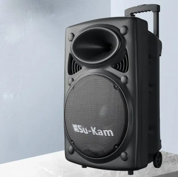 Портативная колонка Su-Kam BT 150D + 2 микрофона 12v\220v