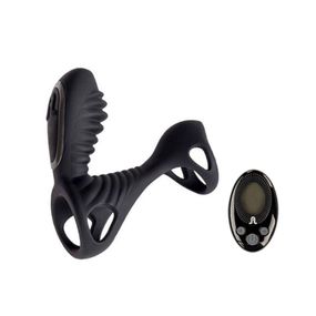 Вибронасадка на член Adrien Lastic Gladiator с пультом ДУ, размер F, стимуляция клитора и точки G sexstyle