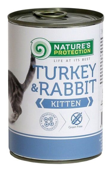 Корм Nature's Protection Kitten Turkey & Rabbit вологий з індичкою та кроликом для кошенят 400 гр
