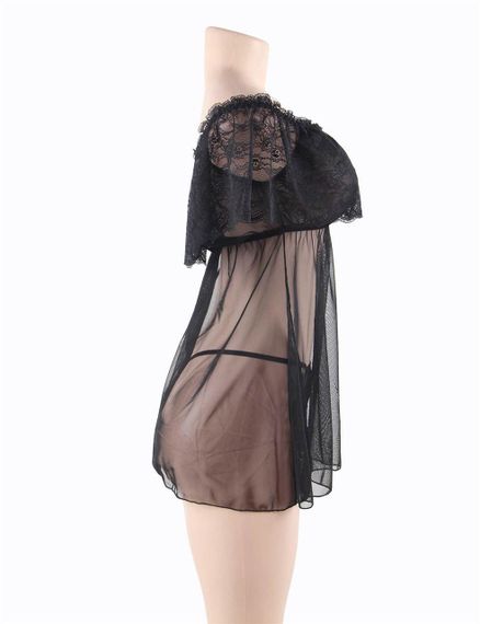 Платье Star Night Sexy Babydoll черное XS-S sexstyle | Зображення 3