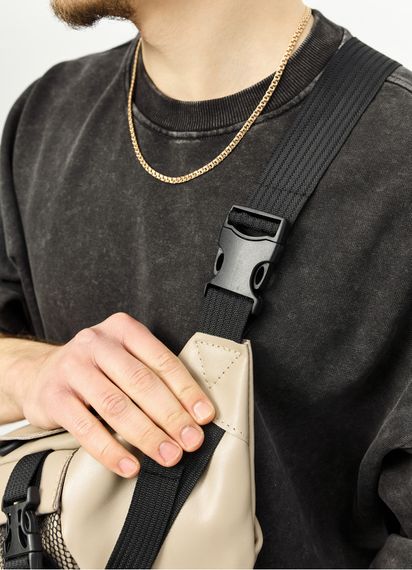 Большая мужская сумка бананка Sambag DynamicDart серая 38 × 21 × 7 см (80411130m) | Зображення 4