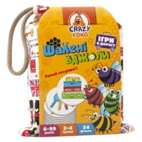Гра настільна дитяча за картками Божевільні бджоли 54 картки Vladi Toys VT8077-11