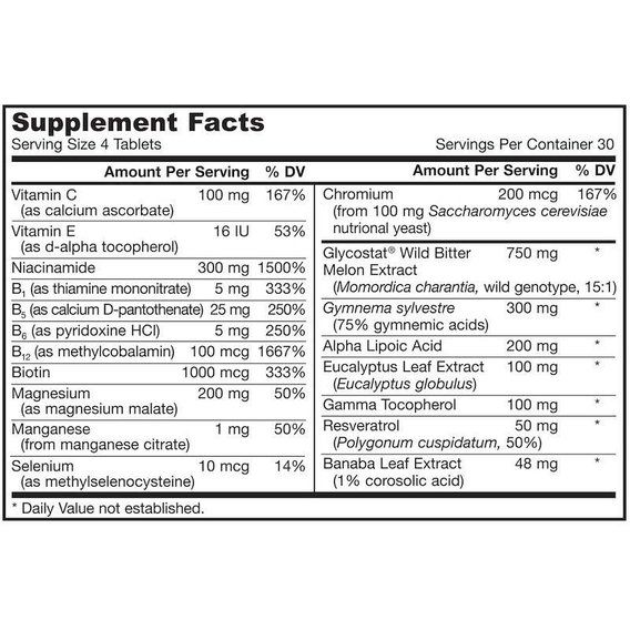 Комплекс для профилактики диабета Jarrow Formulas Glucose Optimizer 120 Tabs | Зображення 1