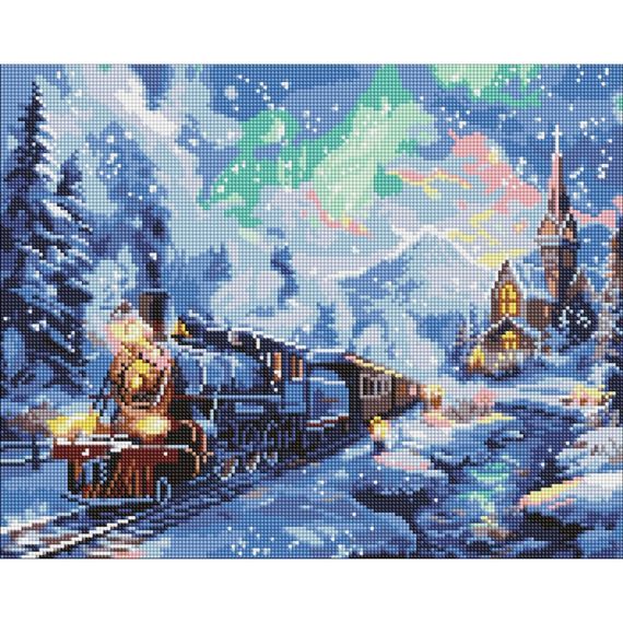 Алмазная мозаика "Праздничный поезд" ©art_selena_ua AMO8102, 40х50 см