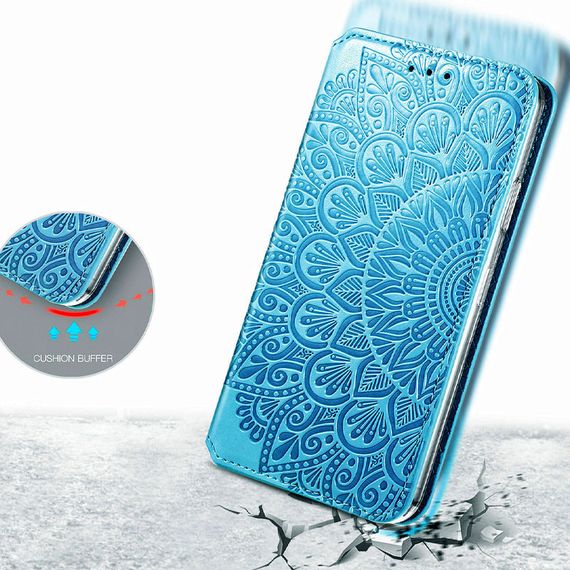 Кожаный чехол книжка GETMAN Mandala (PU) для Xiaomi Mi 10T Lite / Redmi Note 9 Pro 5G Штучна шкіра, Слот для візитки, Синій | Зображення 5