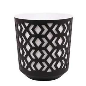 Вазон Ацтек 19см чорний/білий Ламела