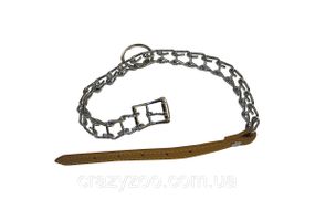 Нашийник-ланцюжок Croci Walking Line зі шкіряним ремінцем 2.5х40 см C5AS0670