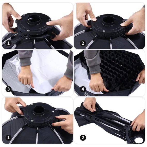 Софтбокс Ulanzi Vijim 40cm Octagonal Softbox with Mini Bowens Mount and Grid (L066 LAS002) | Зображення 4