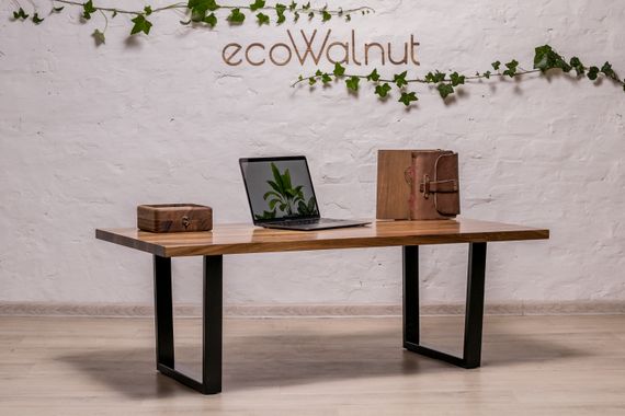 Ореховый кофейный стол EcoWalnut с прямоугольными краями L | Зображення 8