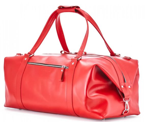 Шкіряна дорожня сумка Skin and Skin Stout L 55х27х23 см Червона (BB01R-L) | Зображення 1