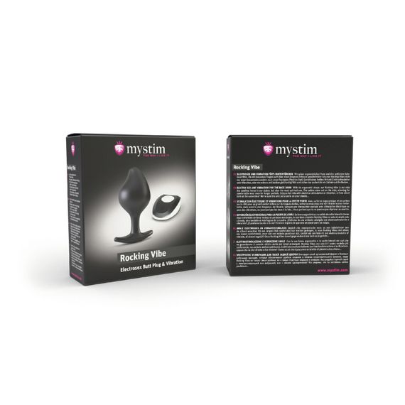 Силіконова анальна пробка Mystim Rocking Vibe з вібрацією і пультом для електростимулятора, 3,7 см | Зображення 4