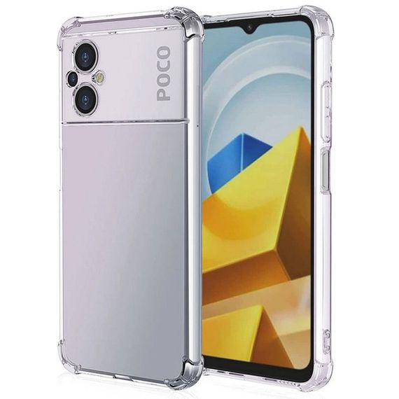 TPU чохол GETMAN Ease logo посилені кути Full Camera для Xiaomi Poco M5 Безбарвний (прозорий)