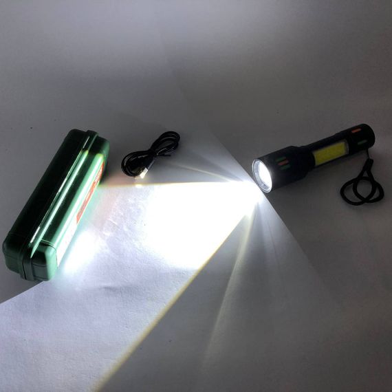 Ручной фонарик cob, Фонарик на все случаи, Тактический ручной фонарь для зсу Лед с зарядкой SU-58 | Зображення 3