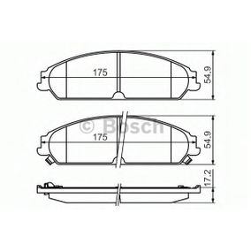 Гальмівні колодки Bosch дискові передні CHRYSLER/DODGE 300C/Caliber/Challenger "F "05 0986494483