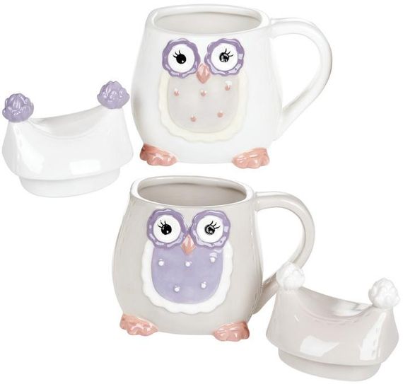 Кружка "Owl Family" 400мл з керамічною кришкою | Зображення 2