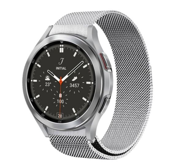 Миланский сетчатый ремешок Primolux для часов Samsung Galaxy Watch 4 Classic 46mm SM-R890 / SM-R895 - Silver