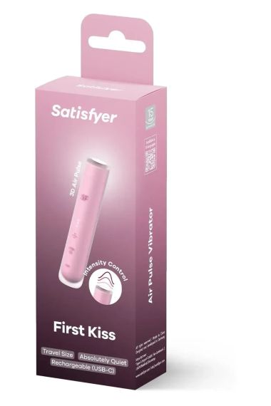 Вакуумний стимулятор Satisfyer First Kiss для клітора, рожевий, 12.5 х 2.5 см sexstyle | Зображення 4
