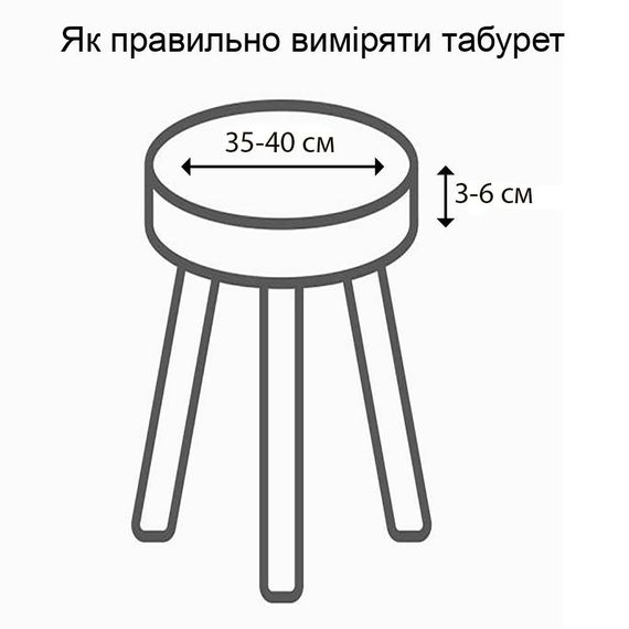 Чохли на табурет 2 шт Love You Corn Fleece сірі м'які круглі чохли на гумці (86185) | Зображення 1