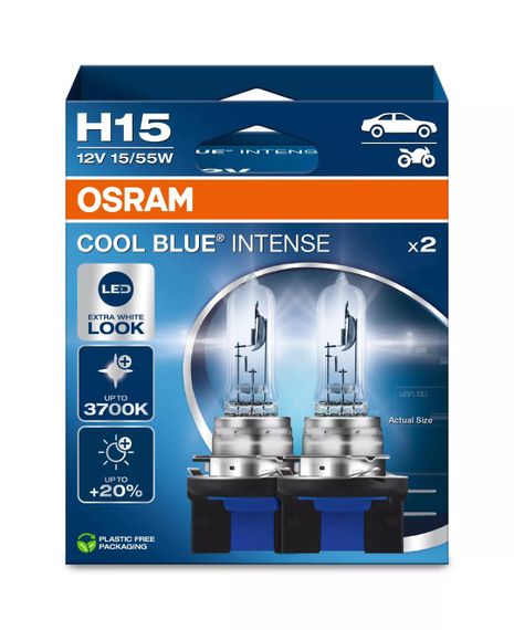 Лампа H15 55W 12V PGJ23T OSRAM COOL BLUE INTENSE NEXT GEN +100% 64176CBN-FS