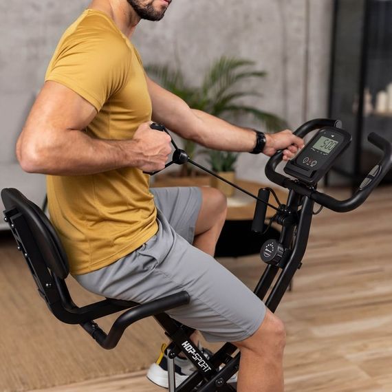 Велотренажер Hop-Sport HS-3030X Apeks X-Bike чорно-золотистий | Зображення 4