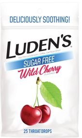Заспокійливі льодяники з пектином Luden’s, для горла та порожнини рота, смак - дика вишня, без цукру, 25 шт.