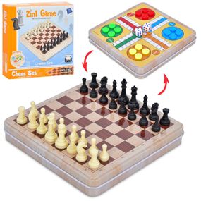 Шахматы магнитные 2 в 1 F382 с игрой Лудо