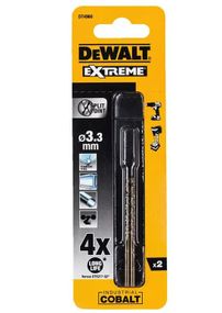 Свердло по металу DeWalt EXTREME INDUSTRIAL COBALT HSS-CO 3.3 мм 2 шт (DT4960)