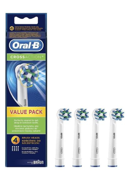 Насадка для электрической зубной щетки Oral-B Cross Action, 4 шт.