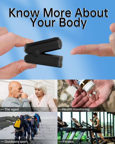 Пульсоксиметр, мініоксиметр для вимірювання насичення киснем, підходить для вимірювання SpO | Зображення 6