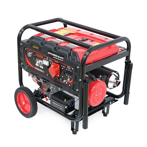 Генератор бензиновий COVAX EPH12500E2-lll-ATS, 8.0kW, 220V-380V, 50Hz, DC12V