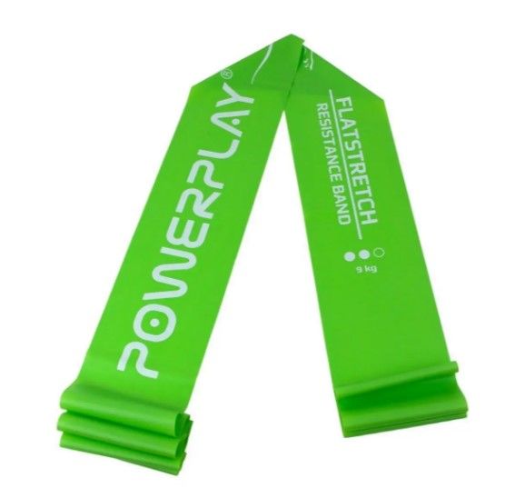Стрічка-еспандер для фітнесу та реабілітації PowerPlay 4112 0.5 мм MediBand Medium Зелена (9 кг) (PP_4112_Green_Medium)