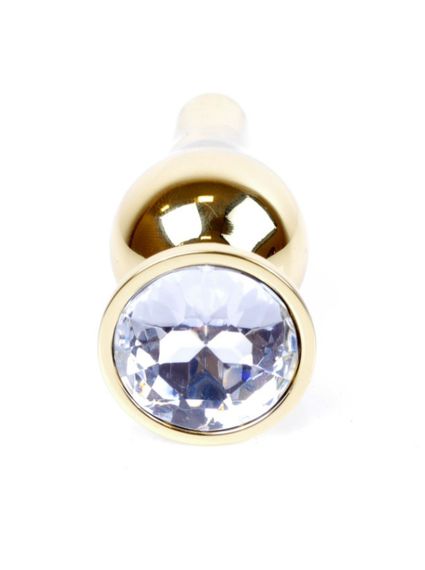 Анальна пробка - Jewellery Gold BUTT PLUG- Clear sexstyle | Зображення 1
