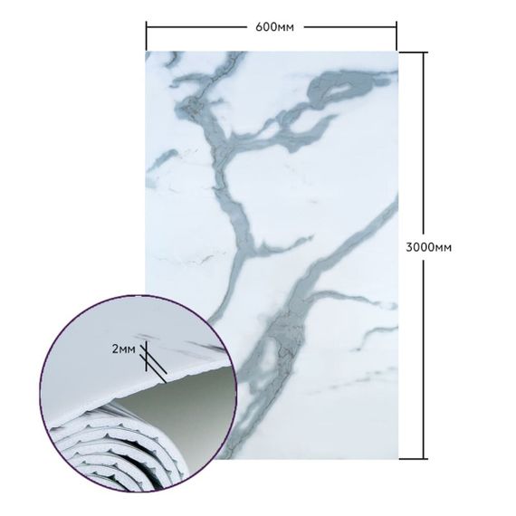 Самоклеюча стінова PET плитка у рулоні 600*3000*2mm SW-00001690 | Зображення 2