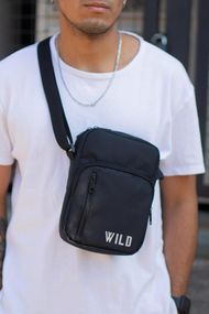 Сумка месенджер барсетка через плече Without з принтом Wild Black