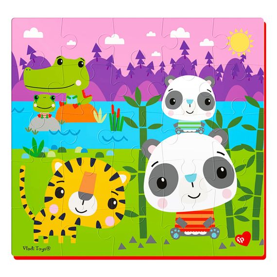 Мягкие пазлы "Панды" Vladi Toys VT1109-03, 25 эл | Зображення 1