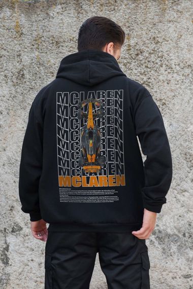 Утеплене зіп худі на флісі зіпер з принтом Mclaren Without Kane Black | Зображення 1