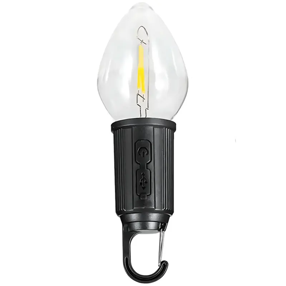 Лампочка з акумулятором + карабін, від USB, BL HK-169B / Підвісна LED лампочка / Ліхтар для кемпінгу | Зображення 2