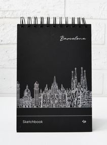 Скетчбук 4Profi Black sketch book Barcelona  А5 30 листов черная бумага 903191
