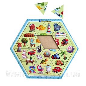Деревянный пазл-головоломка "Ассорти" Ubumblebees (ПСФ125) PSF125, 24 детали