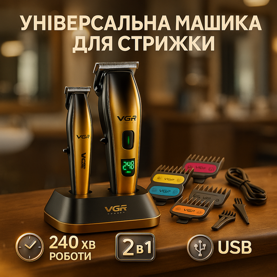 Многофункциональная аккумуляторная машинка для стрижки, Машинка для стрижки волос мощная KB-97