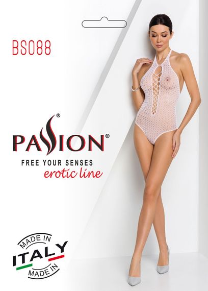 Бодистокинг Passion BS088, Белый, Свадебное бельё, One Size, ONE SIZE | Зображення 7