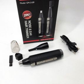 Бритва для бороды GEMEI GM-3109 2в1 / Триммер беспроводной / Электробритва с насадками DH-482 для бороды